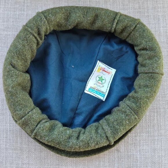 Chitral Hat Hanmade Green Wool Warm Round Men Hat Traditional Toppi Cap - Picture 7 of 11